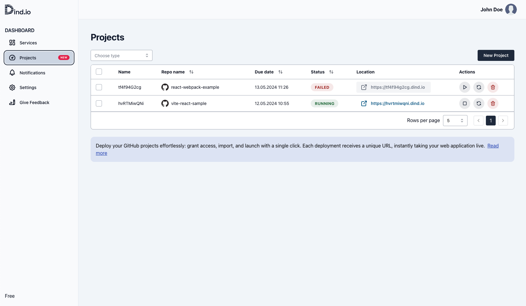 Dashboard-services